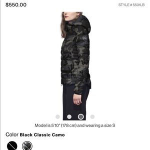 Brookvale hooded coat black camo by Canada goose
